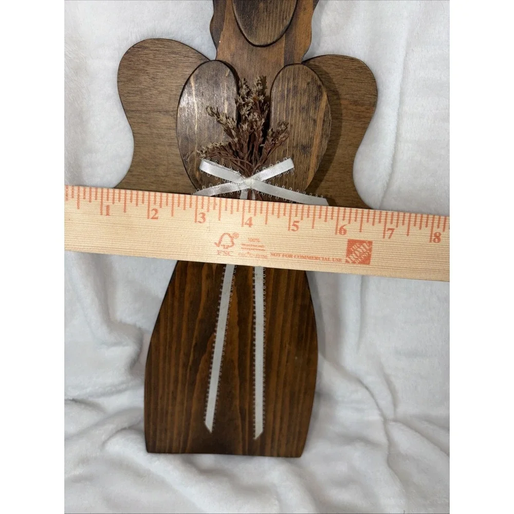 Handcrafted‎ primitive Rustic Angel Wall Hanging 3D layered Farmhouse Folk art